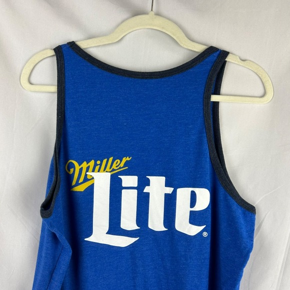 Miller Lite Beer Tank Shirt Men Unisex Large Blue Party Vacation Beach‎ Alcohol - Picture 7 of 10